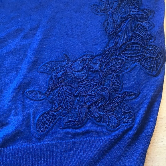 Massimo Dutti Wool Blend  Lace Details Crewneck Sweater S - Picture 9 of 12